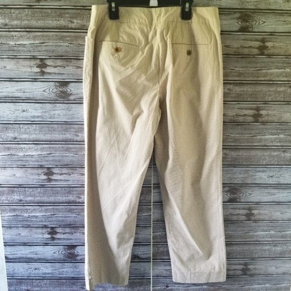 Talbots Signature Women's Gingham Cropped Pants Size 6 Cotton Blend‎ Pockets - Picture 2 of 9